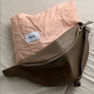 Nanushka belt bag in croc